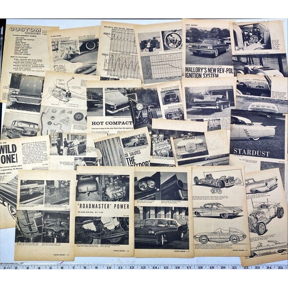 Ephemera 22 Cut Out Pages pictures articles from Custom Rodder November 1961 Vtg - Picture 2 of 2